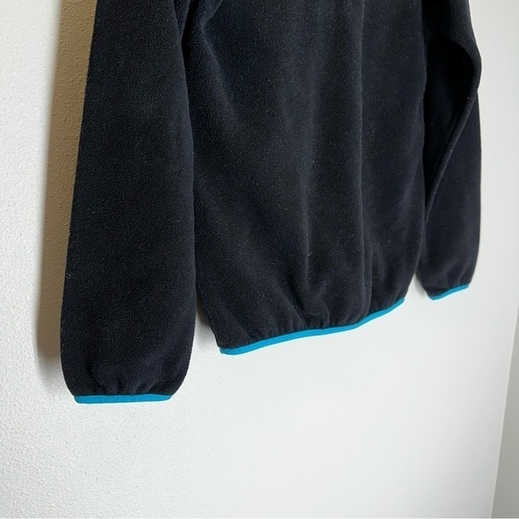 Patagonia Synchilla Snap T Pullover Fleece Sweater Black Blue Trim Size XS Women - Picture 10 of 10
